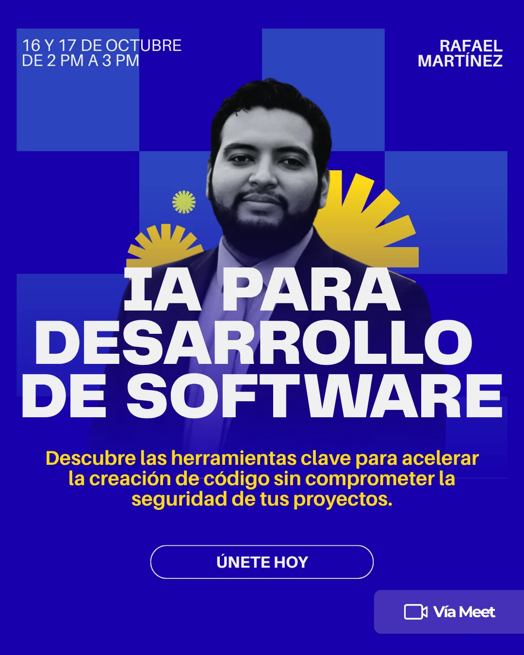 Announcement of the masterclass on artificial intelligence applied to software development