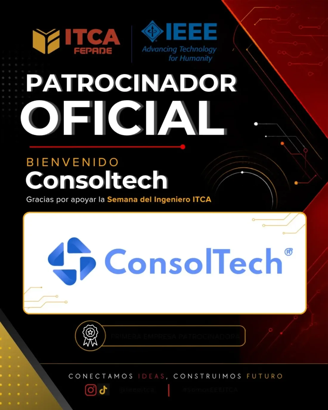 Official banner recognizing ConsolTech as a sponsor of Engineer's Week